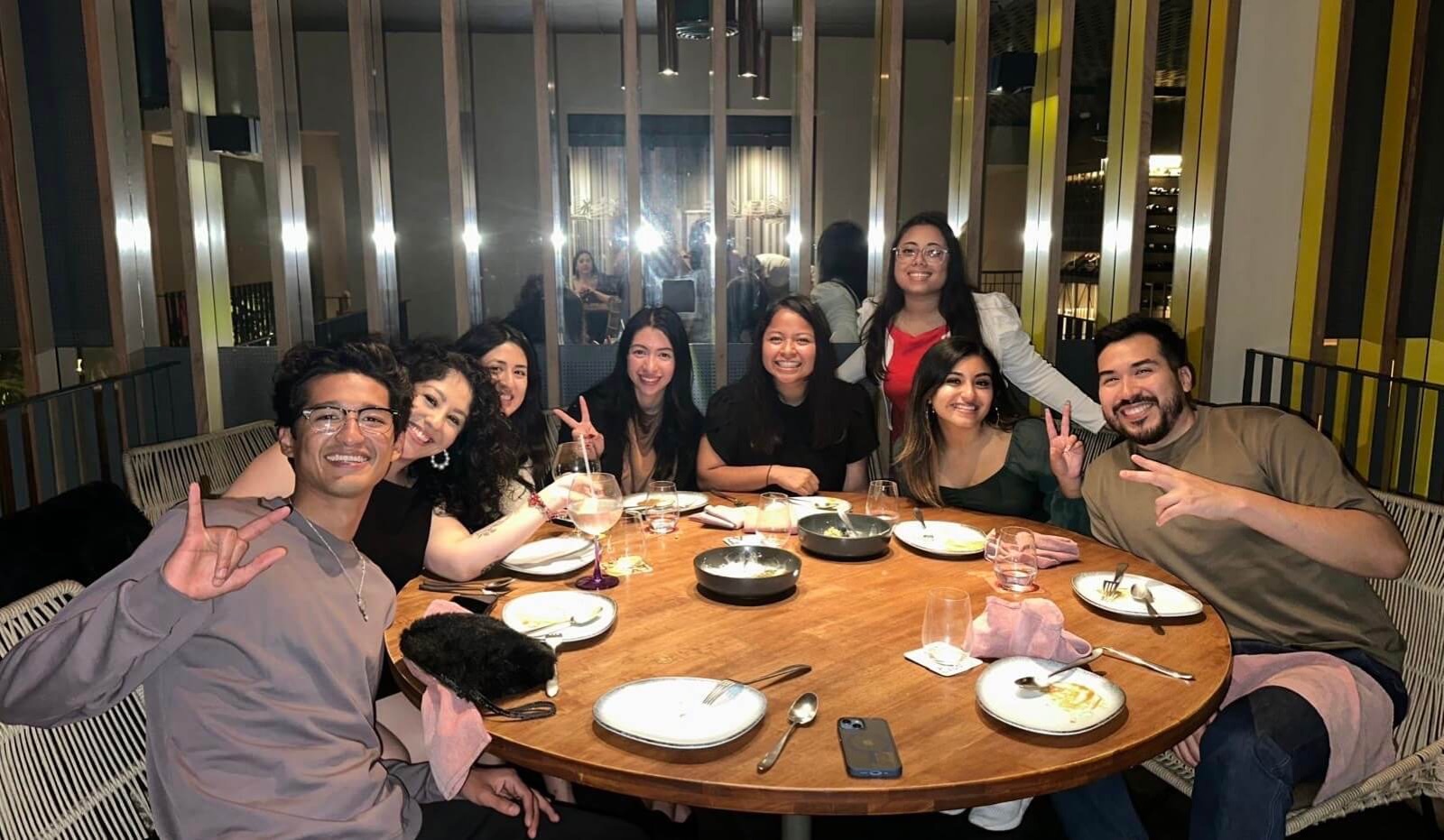 The CLF group gathered at Alado restaurant